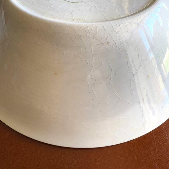 Vintage Rossini Ironstone Serving Bowl Orange Flower Hand Painted Japan MCM - Picture 7 of 8